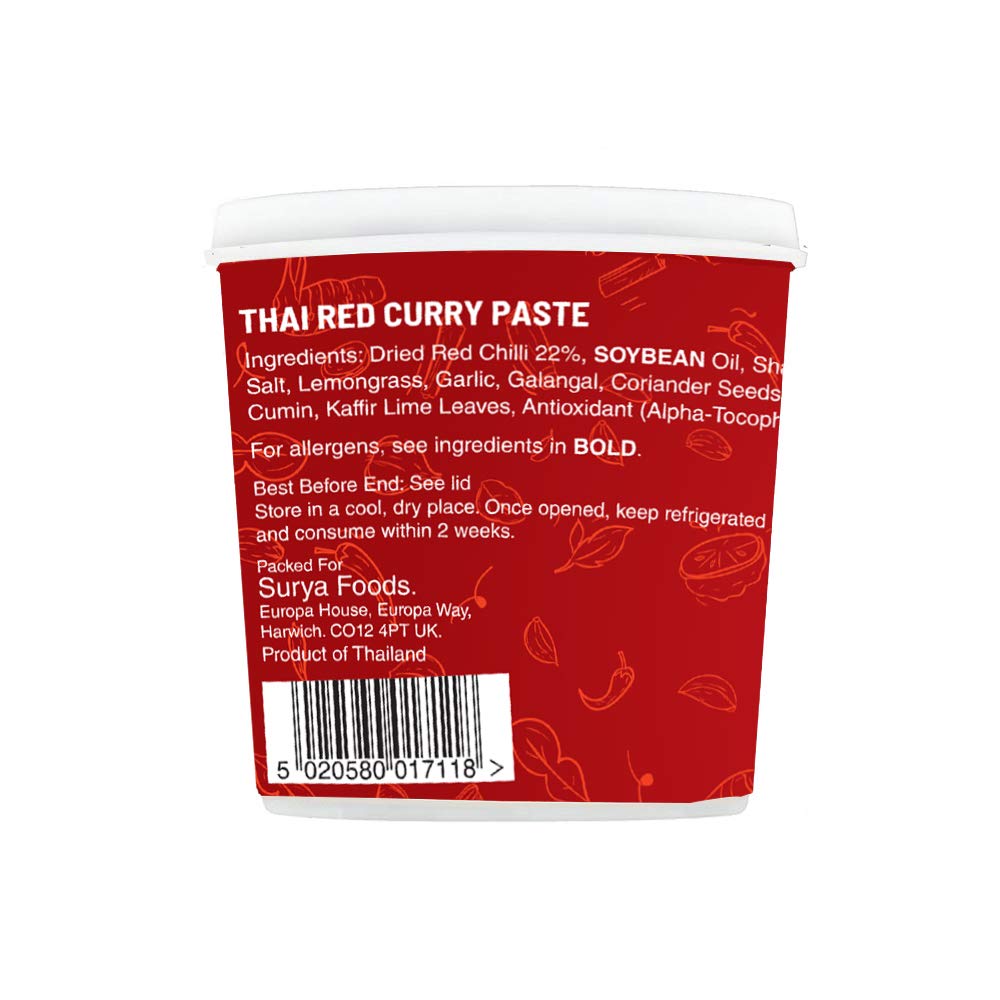 LAILA Thai Dragon Red Curry Paste - Authentic Thai Flavour, Spicy Heat, 400g 2