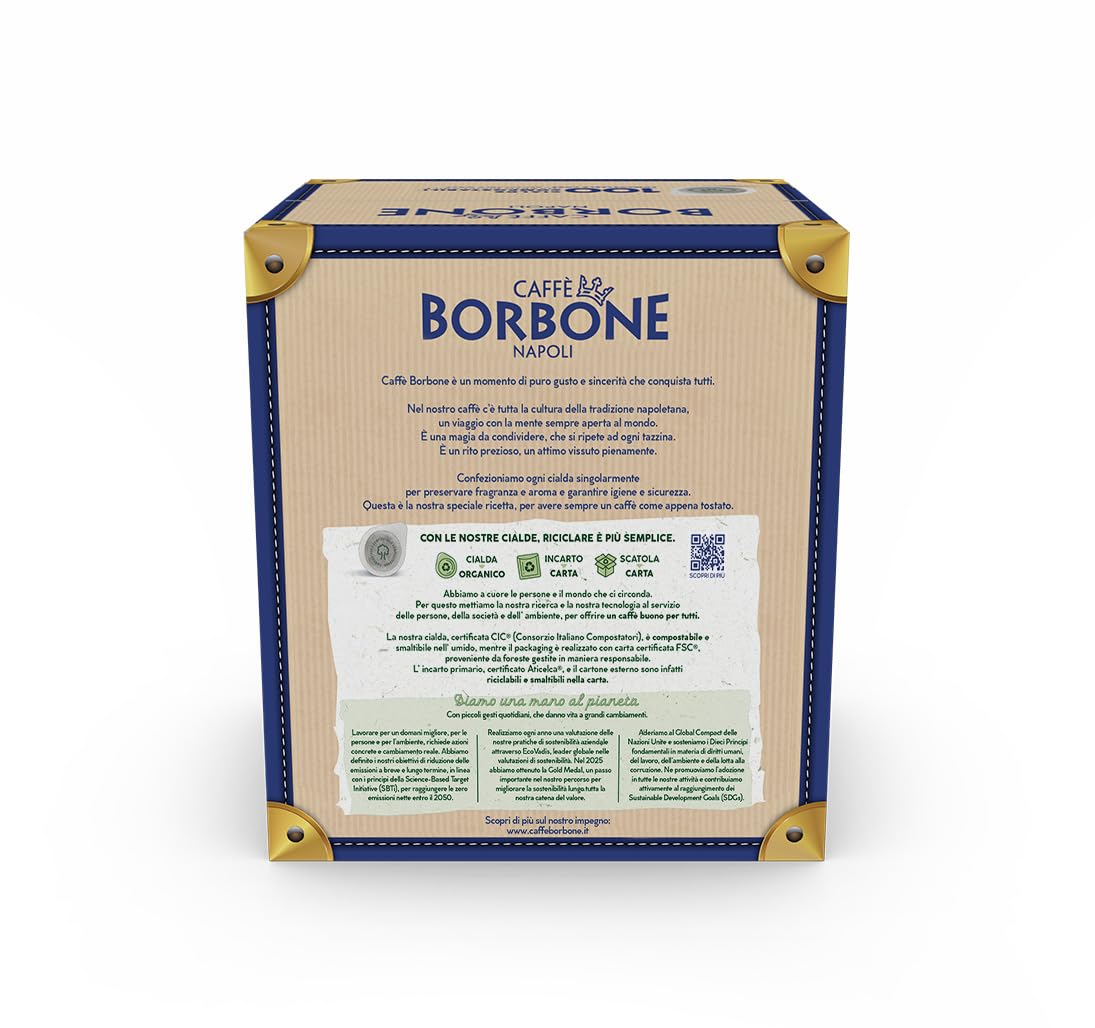 Caffè Borbone Black Blend Compostable Espresso Pods - 100 Count | ESE System Compatible | Intense Flavor 6