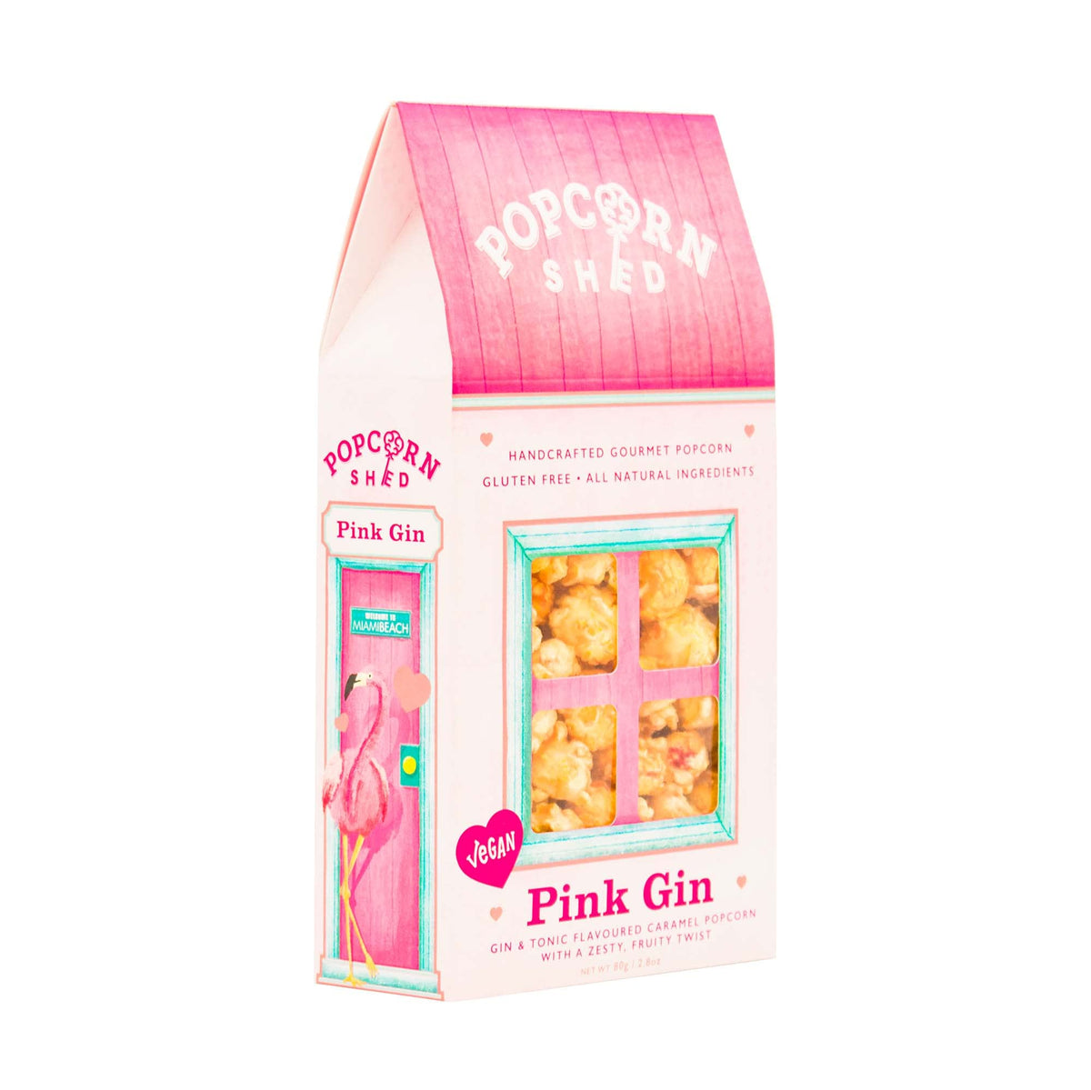 Popcorn Shed Pink Gin Gourmet Popcorn - 100g | Gluten Free | Vegan