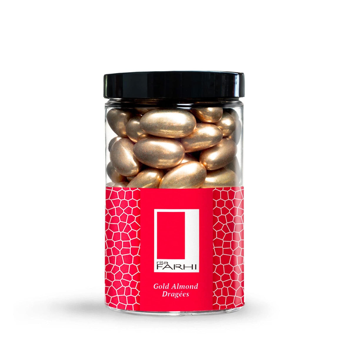 Rita Farhi Gold Sugared Almond Dragees - 370g Gift Jar