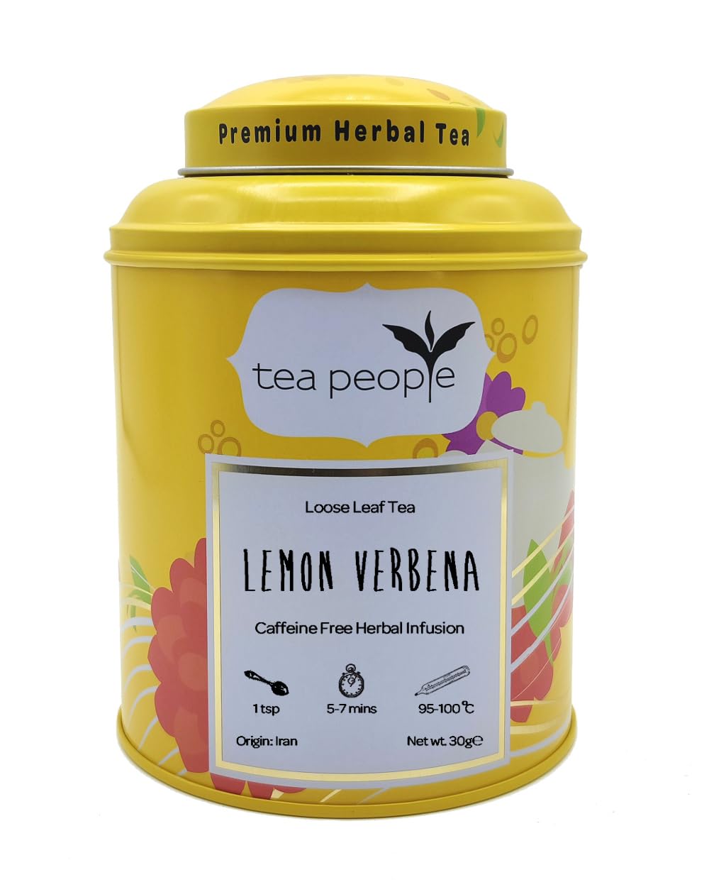 Tea People Lemon Verbena Loose Leaf Herbal Tea - Caffeine Free, Promotes Relaxation, 30g