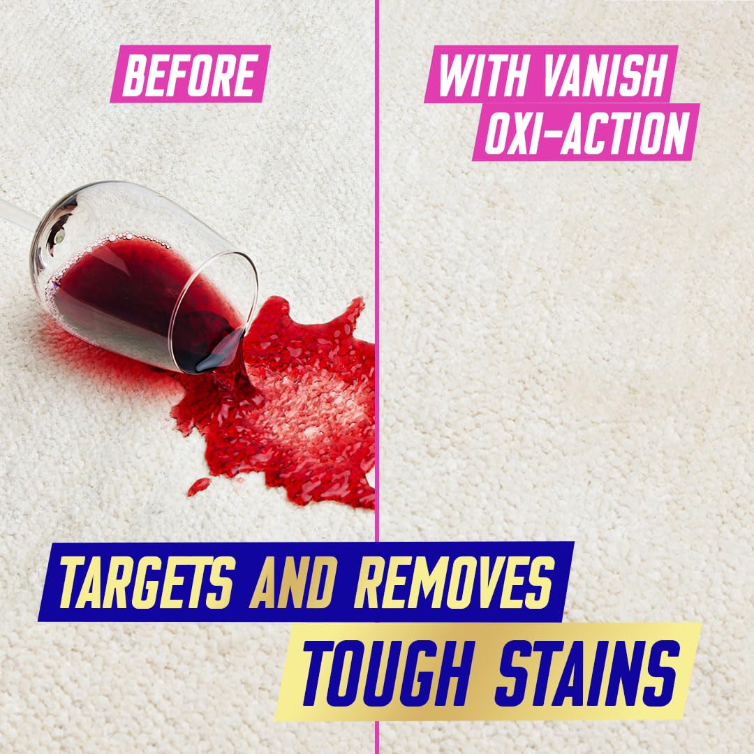 Vanish Oxi Action Carpet Stain Remover - 195ml Bottle with Scrubbing Head (Pack of 2) 6