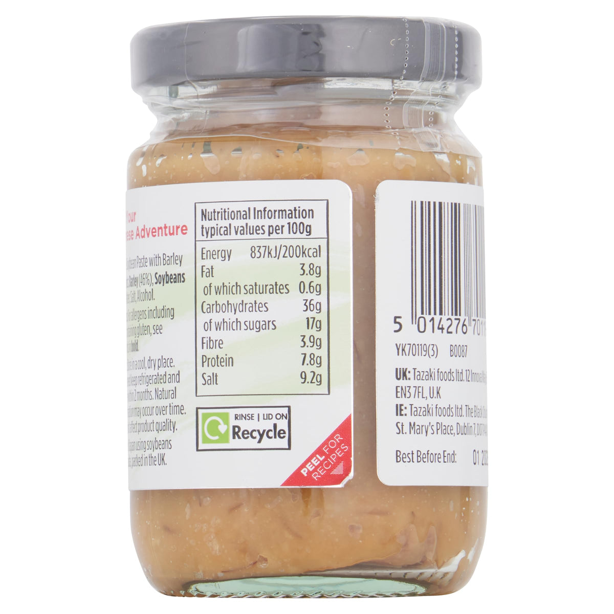 Yutaka Barley Miso Paste - 100g (Pack of 6) | Traditional Japanese Miso | Savory Umami Flavor