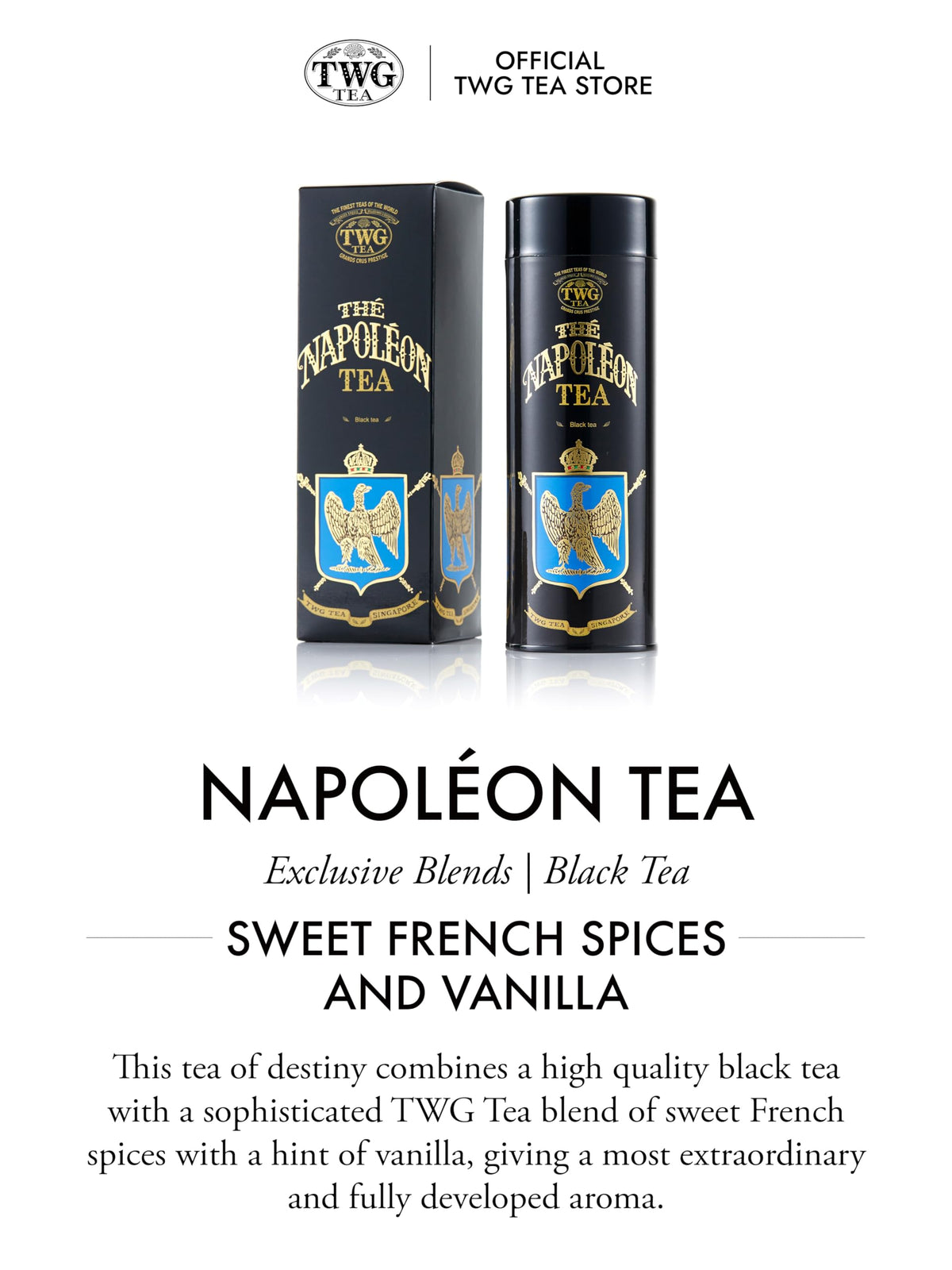 TWG Tea Napoléon Tea - Loose Leaf Black Tea with Caramel Pieces, French Spices, and Vanilla | 100g 4