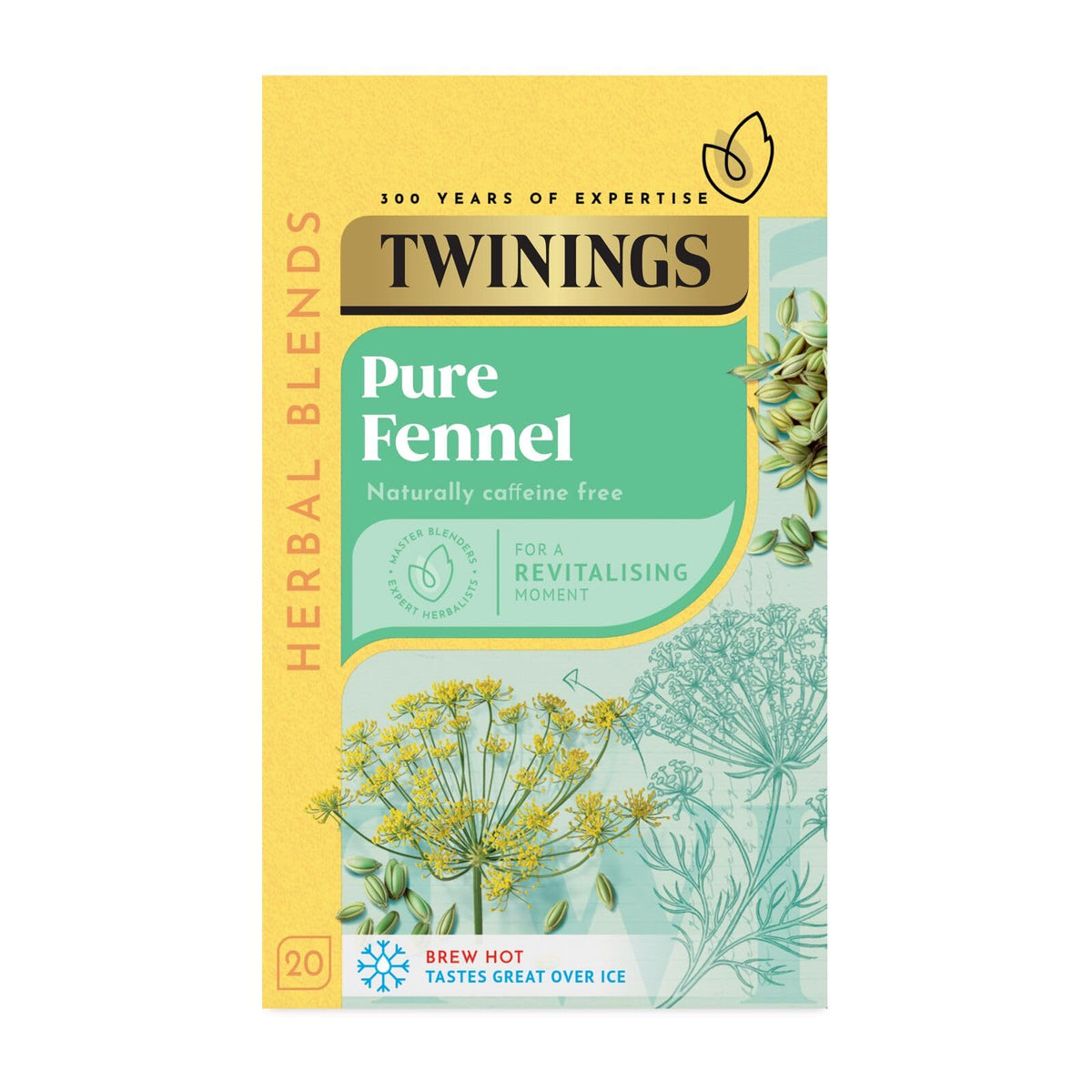 Twinings Pure Fennel Herbal Tea - Supports Digestion | 20 Tea Bags | 40g