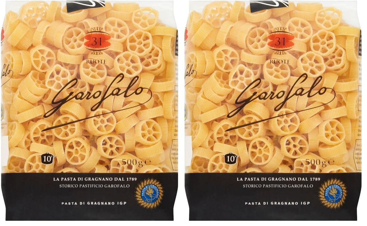 Garofalo Ruote Pasta - 1000g Pack | Made with Durum Wheat Semolina | Vegetarian & Vegan Friendly