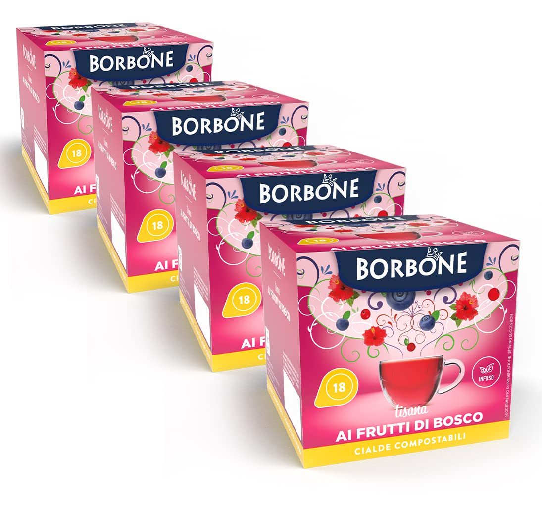 Caffè Borbone Mixed Berries Infusion - 72 Pods | ESE System Compatible | Decaf Fruit Tea 2