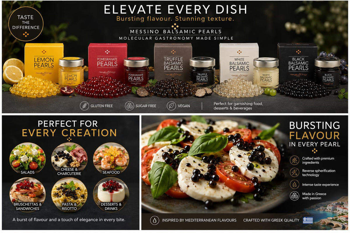 Messino Truffle Balsamic Pearls - 50ml | Aged Greek Balsamic Vinegar with Truffle 6