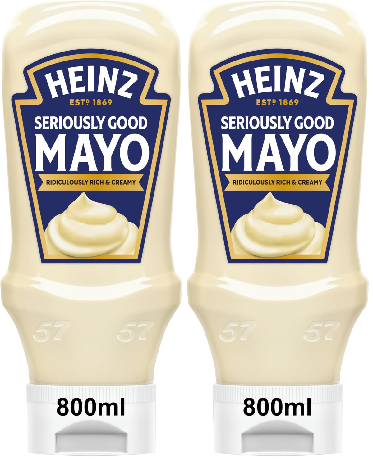 Heinz Seriously Good Mayonnaise - 100% Free Range Eggs | Gluten & Lactose Free | Pack of 2 x 775g