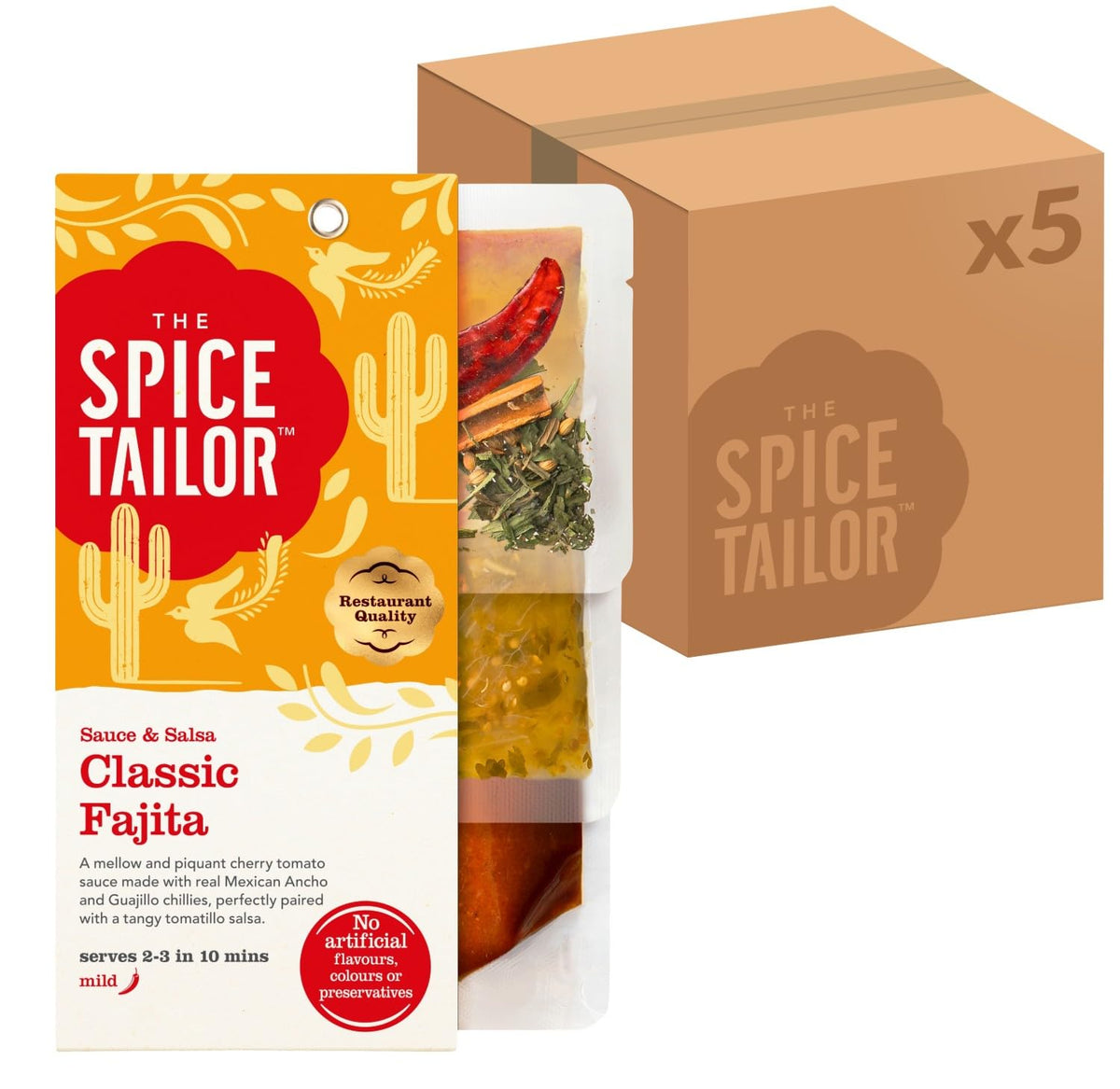 The Spice Tailor Mexican Fajita Sauce & Tomatillo Salsa Meal Kit - 5 Pack