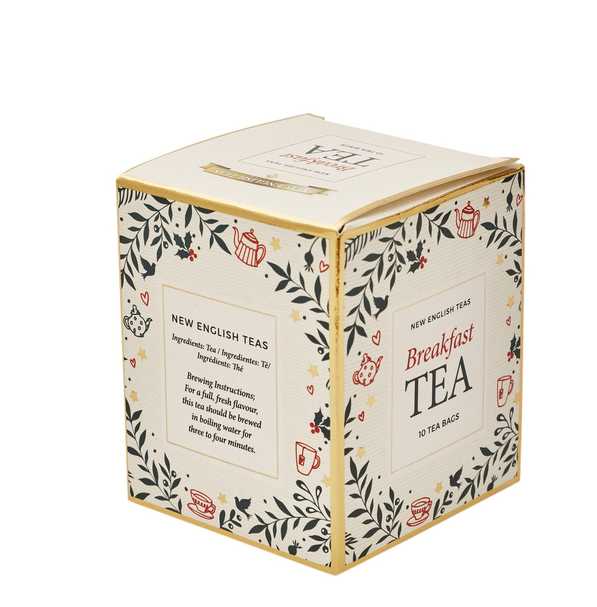 New English Teas White Christmas Tea Gift Box - 10 English Breakfast Teabags 5