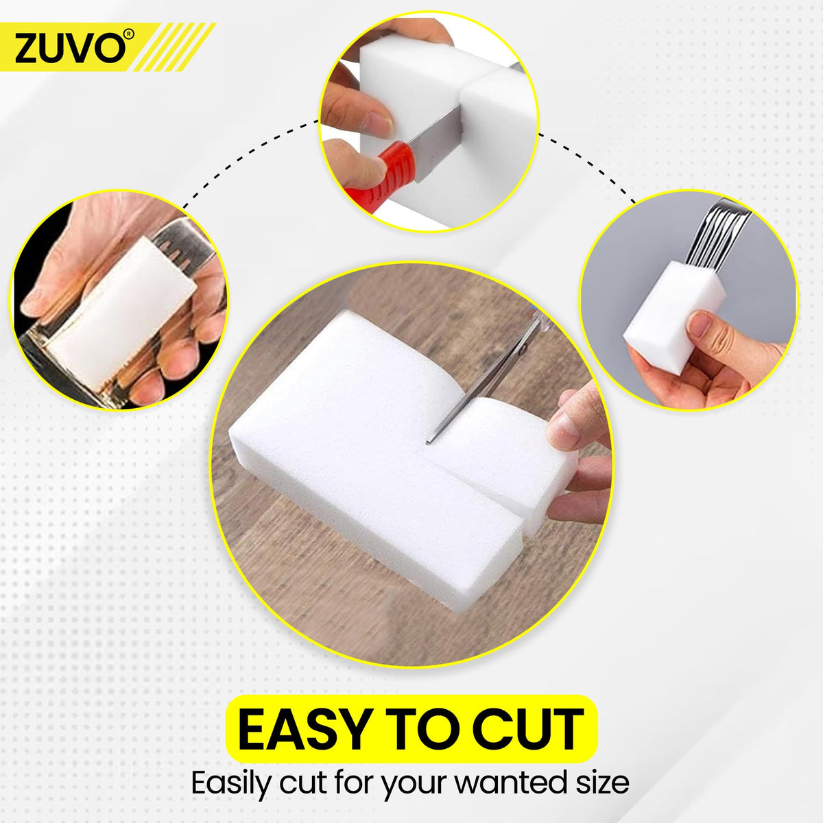 Zuvo Magic Eraser Sponge - Heavy-Duty Cleaning, 12-Pack 4