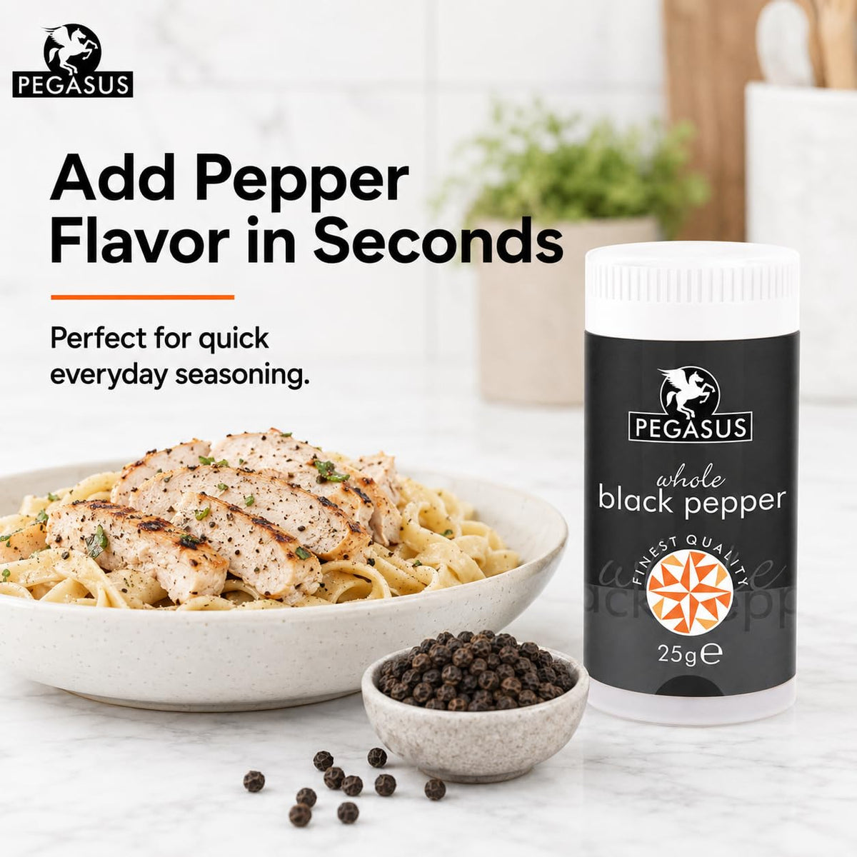 Pegasus Whole Black Peppercorns - 25g | Premium Spice for Cooking 6