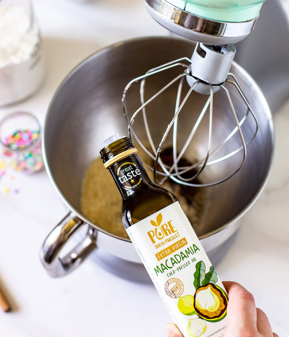 Pure South Press Cold-Pressed Macadamia Nut Oil - Extra Virgin, High Heat Cooking, Rich in Vitamin E | 500ml (Pack of 2)