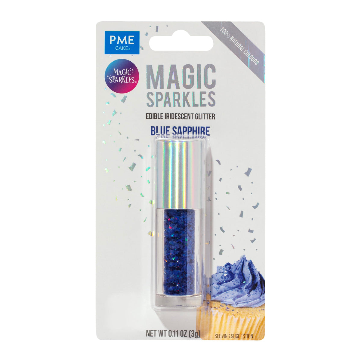 PME Magic Sparkles - Edible Iridescent Glitter | Blue Sapphire | 3g 4