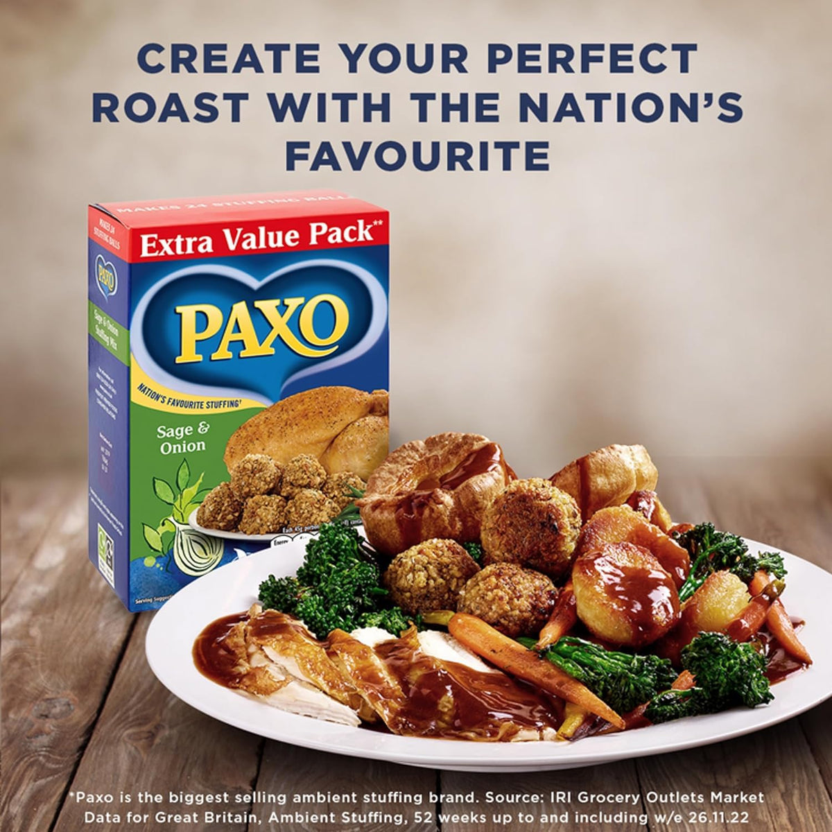 Paxo Sage & Onion Stuffing Mix - 340g Box (Pack of 8) 6