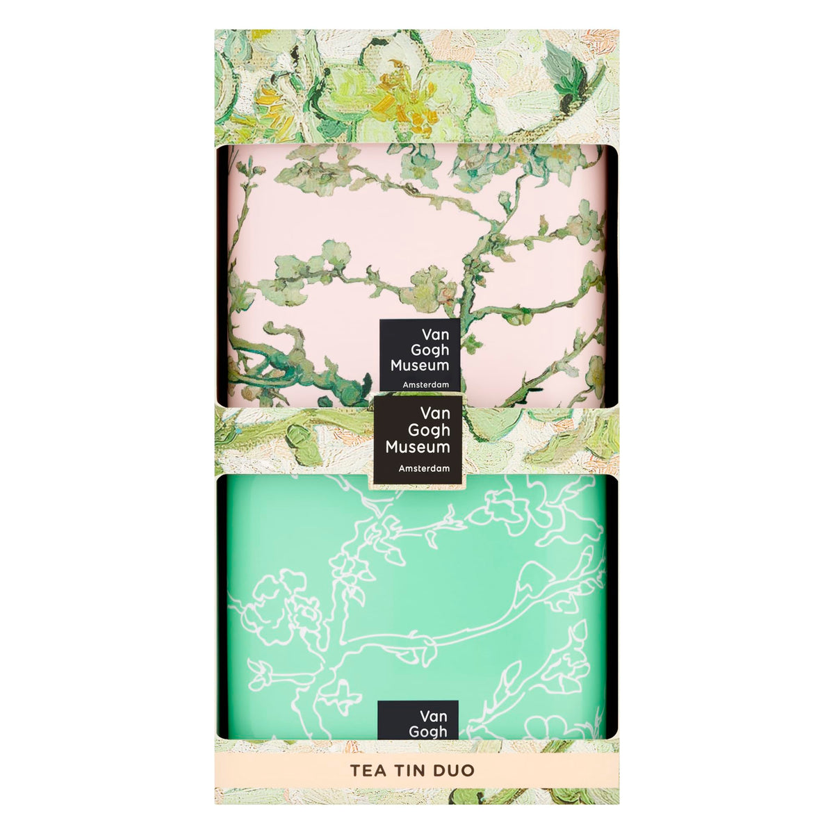 BEAMS INTERNATIONAL Van Gogh Museum Tea Caddy Tin Gift Set - 8 Tea Bags, Almond Blossom Artwork
