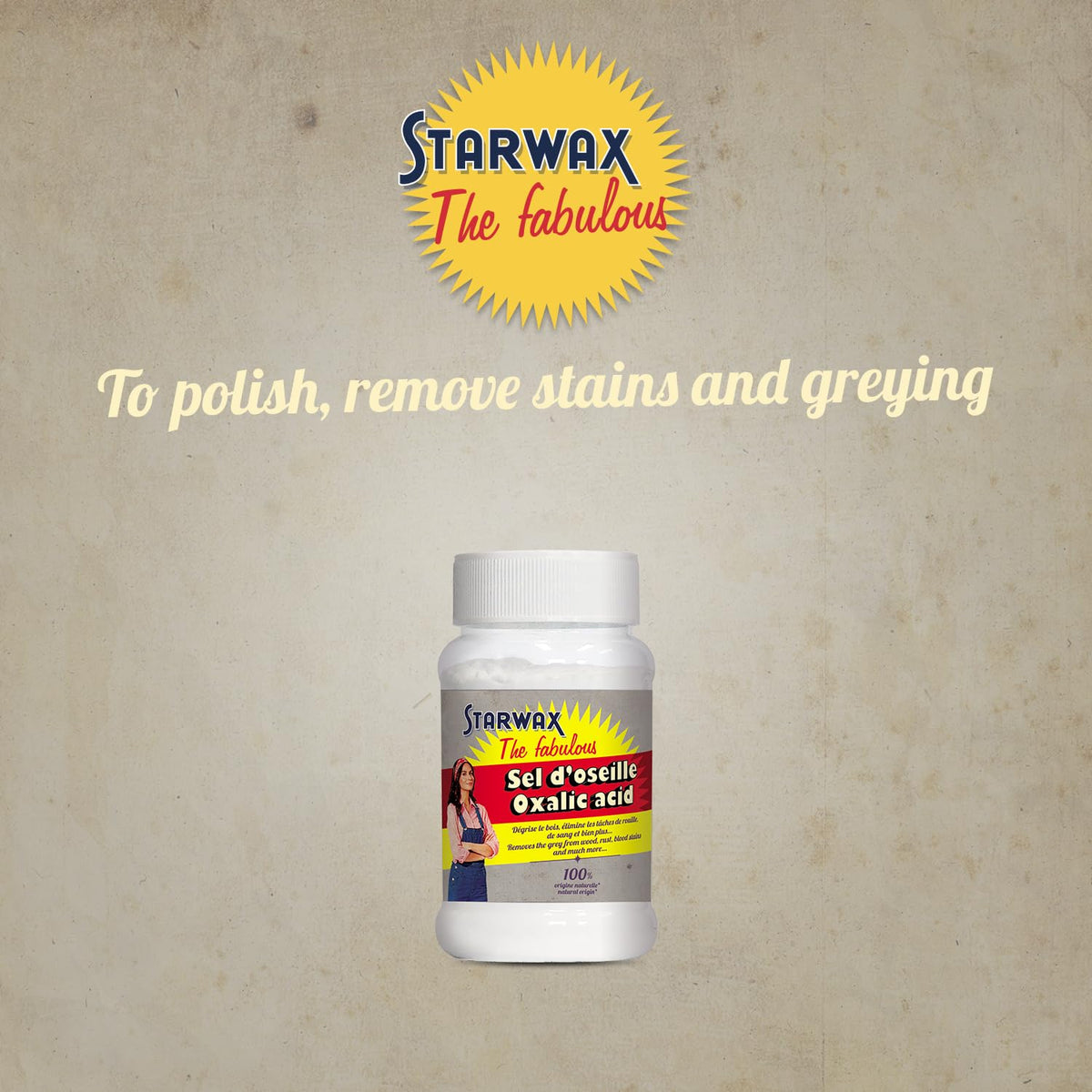 STARWAX THE FABULOUS Sorrel Salt - 400g Powder | Whitens Wood & Textiles | Removes Rust & Oxidation 5