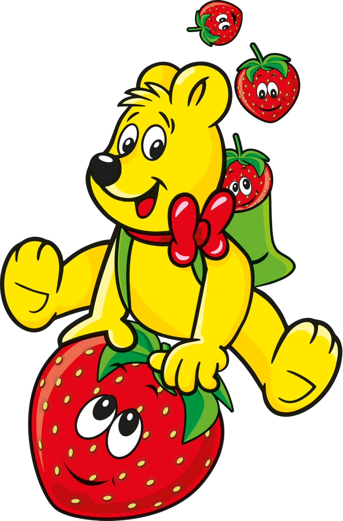 HARIBO Giant Strawbs Gone Mini - Vegetarian Strawberry Sweets | 100 x 16g Bags | 1.6kg Total 3