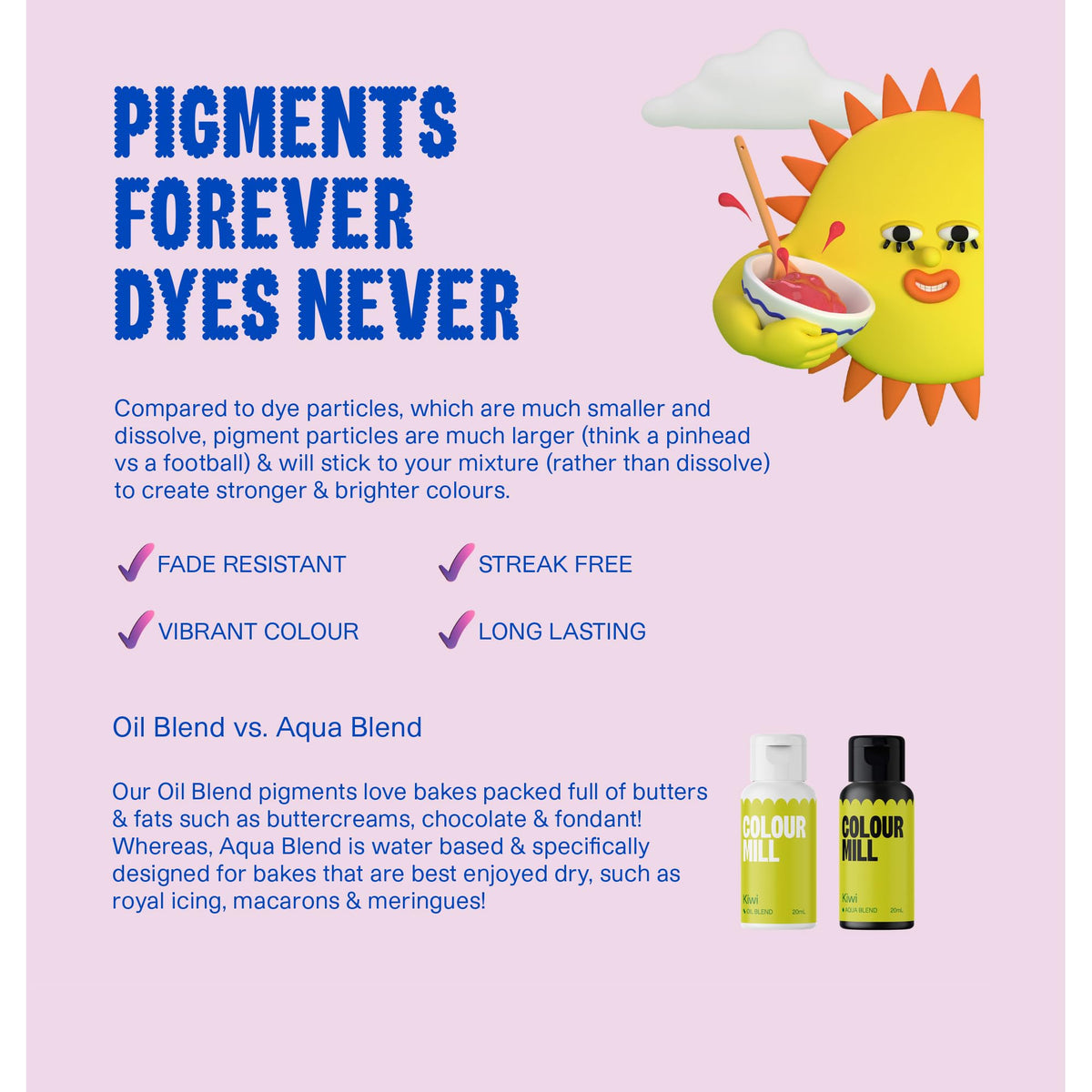 Colour Mill Aqua Blend Food Colouring - Baby Pink | Water-Based | 20ml 3