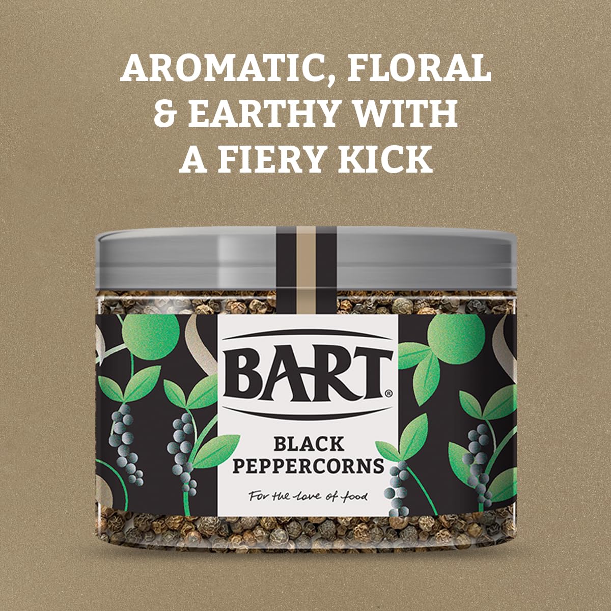 BART Black Peppercorns - Large Jar | 270g | Hot & Spicy