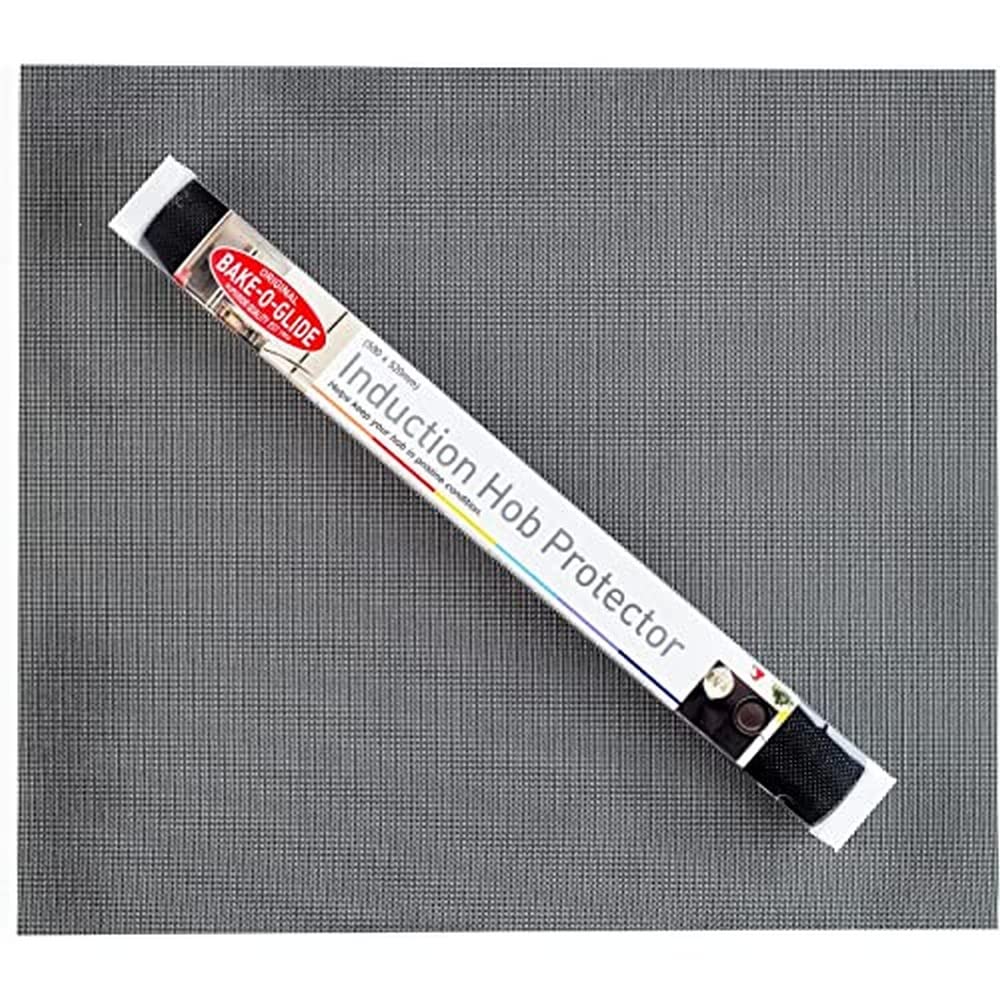 Bake-O-Glide Induction Hob Protector & HG Hob Cleaner - Heat Resistant Silicone | 590 x 520mm | White