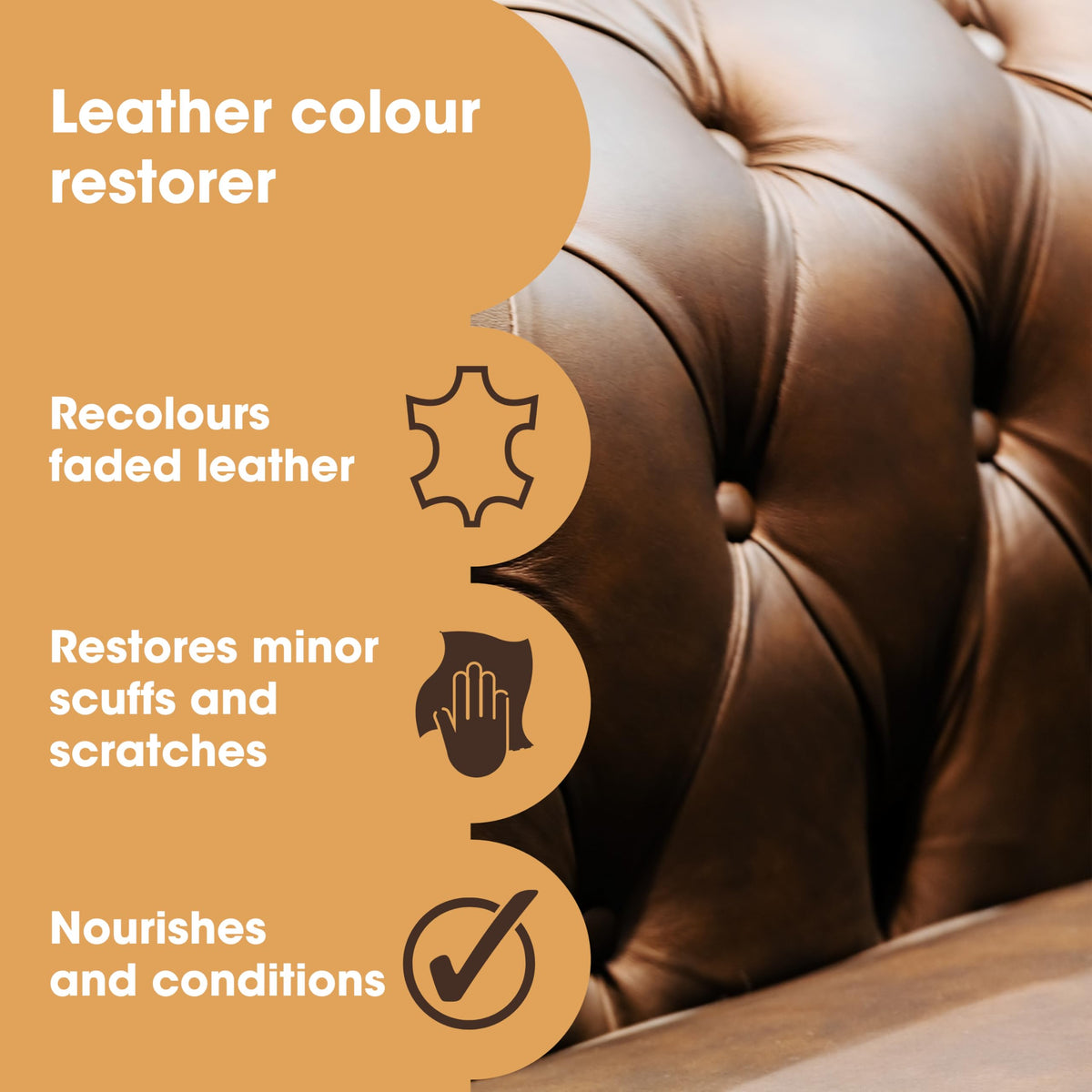 Furniture Clinic Leather Recolouring Balm - Restores Faded & Scratched Leather | 16 Colours Available | 250ml Cream 2