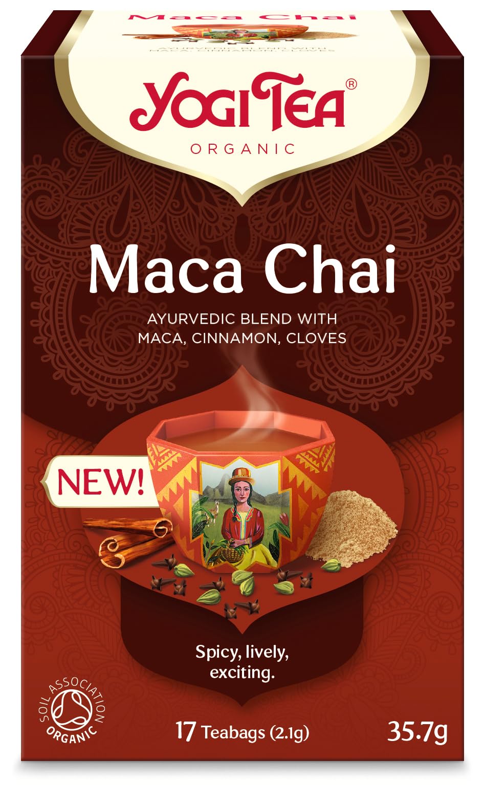 Yogi Tea Maca Chai Organic Herbal Tea - Blend of Cinnamon, Cloves & Maca | 102 Teabags 6