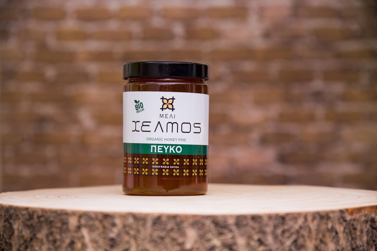 Helmos Organic Greek Pine Honey - 800g Jar | Authentic Flavor | Rich Sweetness 3