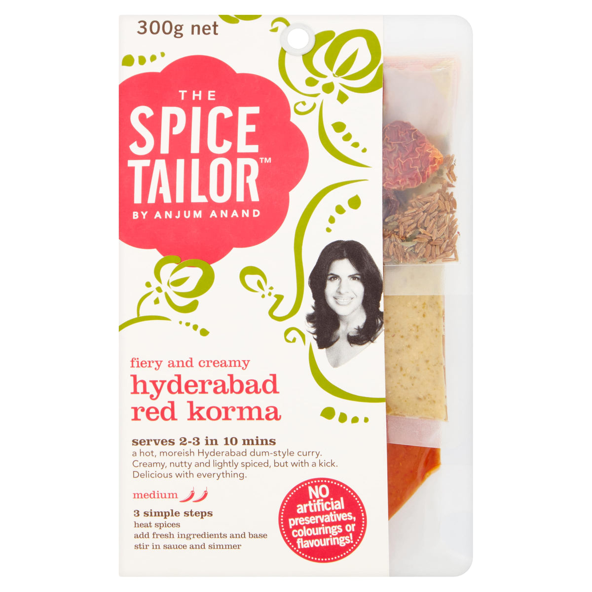 The Spice Tailor Hyderabad Red Korma Curry Sauce Meal Kit - Serves 2-3 | 5-Pack | 300g 3