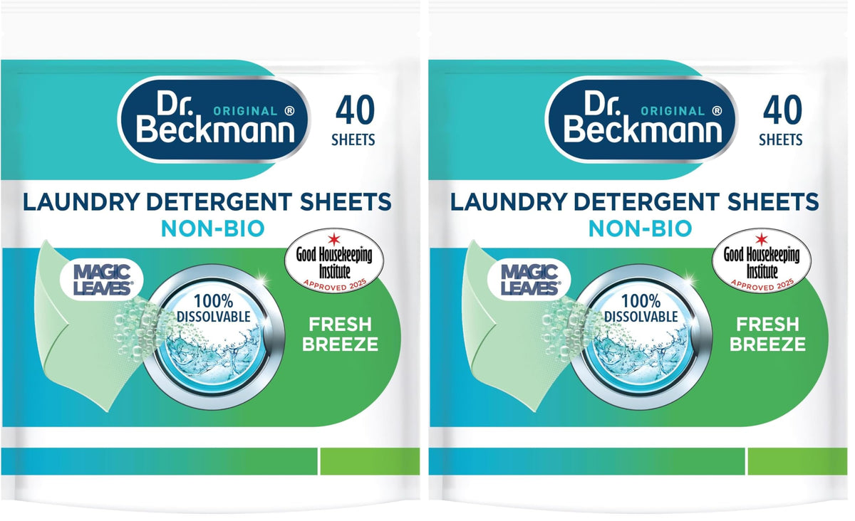 Dr. Beckmann MAGIC LEAVES NON-BIO Laundry Detergent Sheets - Wildflower Scent | Pack of 2 1