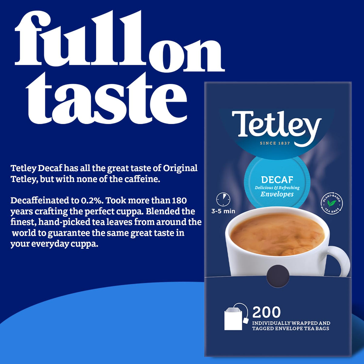 Tetley Everyday Original Decaf Black Tea Bags - Smooth Decaf Blend, 200 Count 3