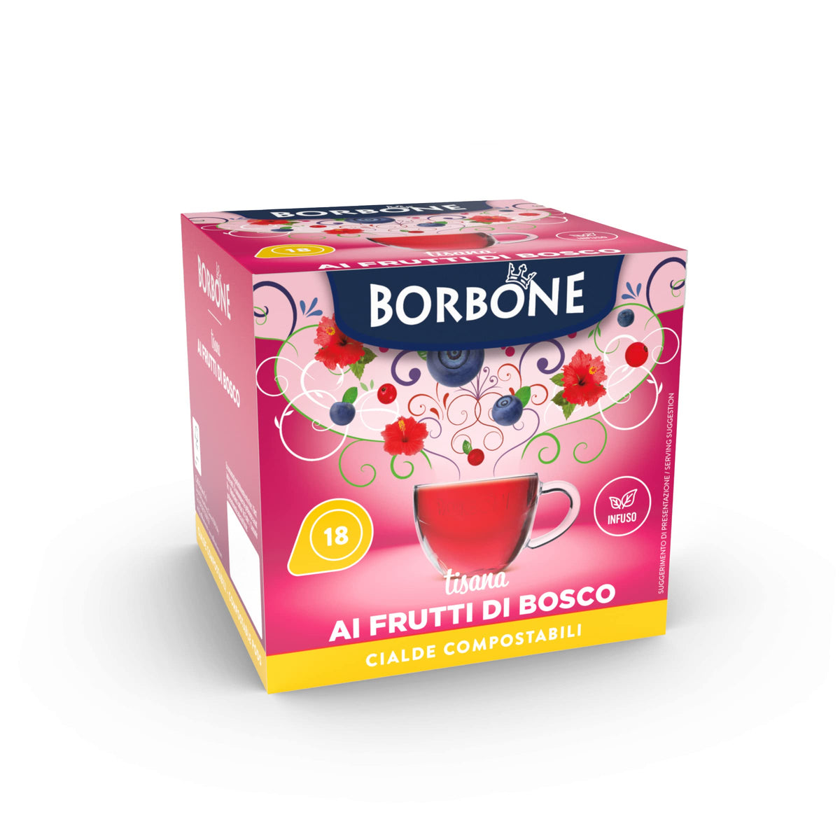 Caffè Borbone Mixed Berries Infusion - 72 Pods | ESE System Compatible | Decaf Fruit Tea 1