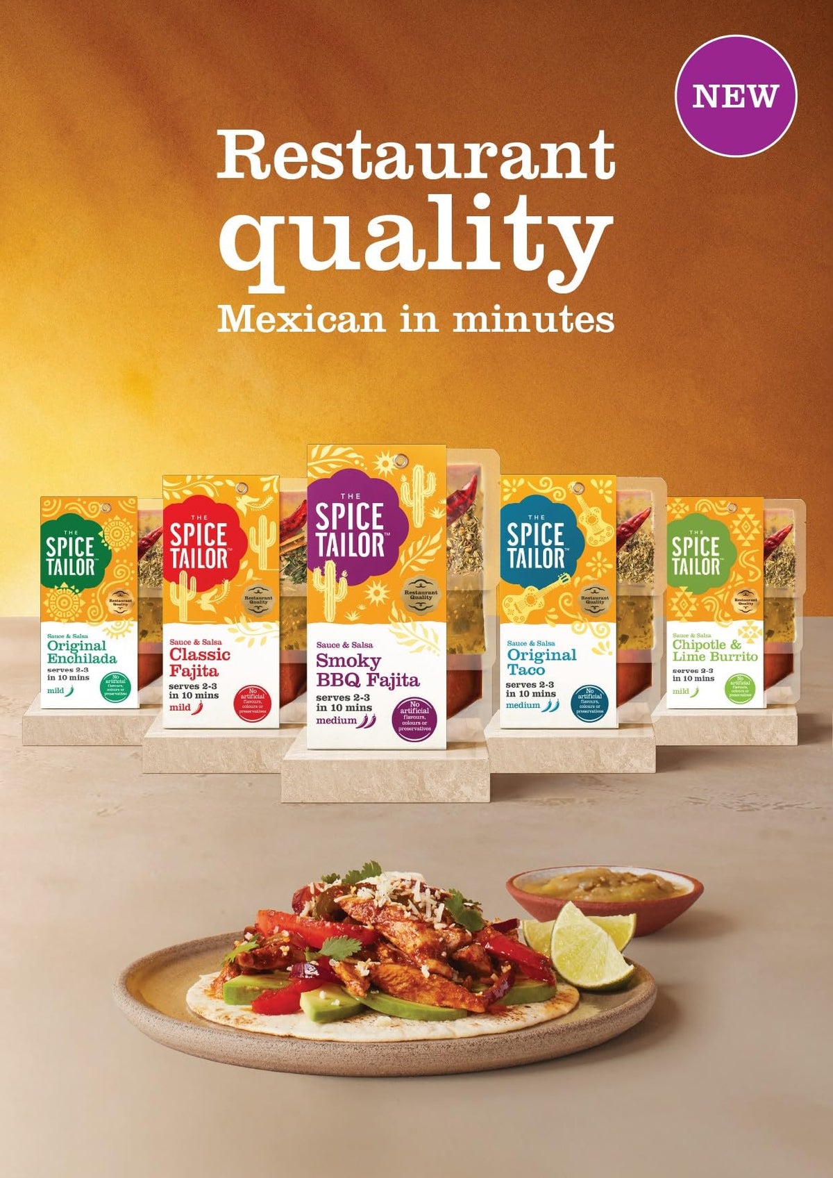The Spice Tailor Mexican Burrito Meal Kit - Chipotle & Lime Sauce (5-Pack) 5