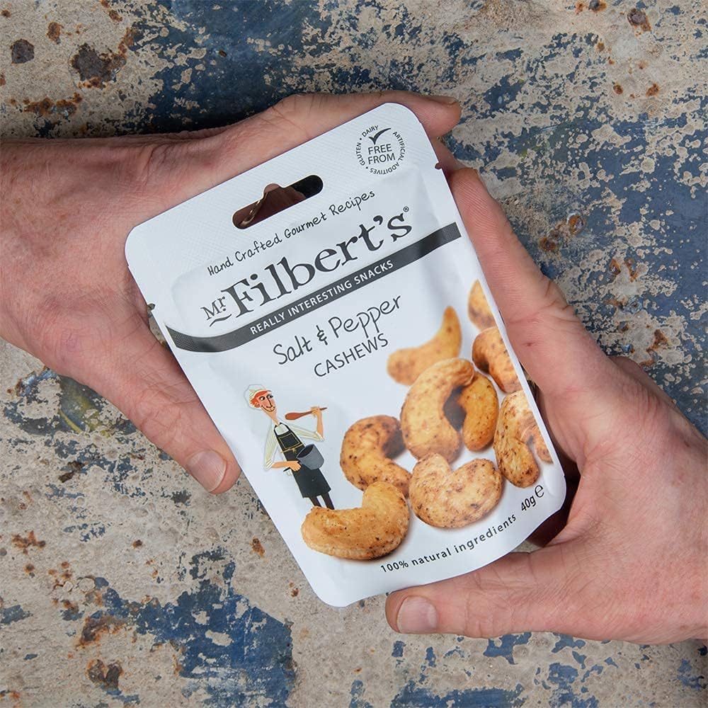 Mr Filbert's Salt and Pepper Cashews - Oven Roasted, Vegan, Gluten-Free | 40g 5