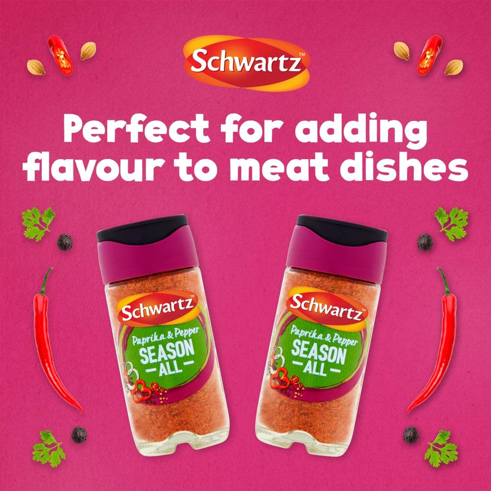 Schwartz Season All Salt, Paprika & Pepper - Expertly Blended Seasoning | 70g Jar (Pack of 6) 4