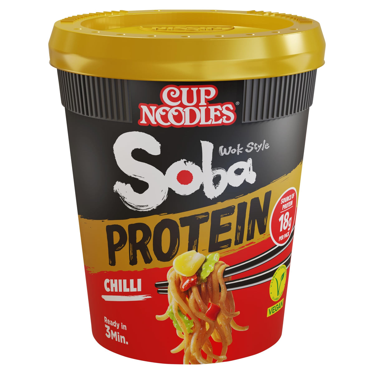 NISSIN Soba Protein Chilli Instant Noodles - 18g Protein, 8 Pack 7