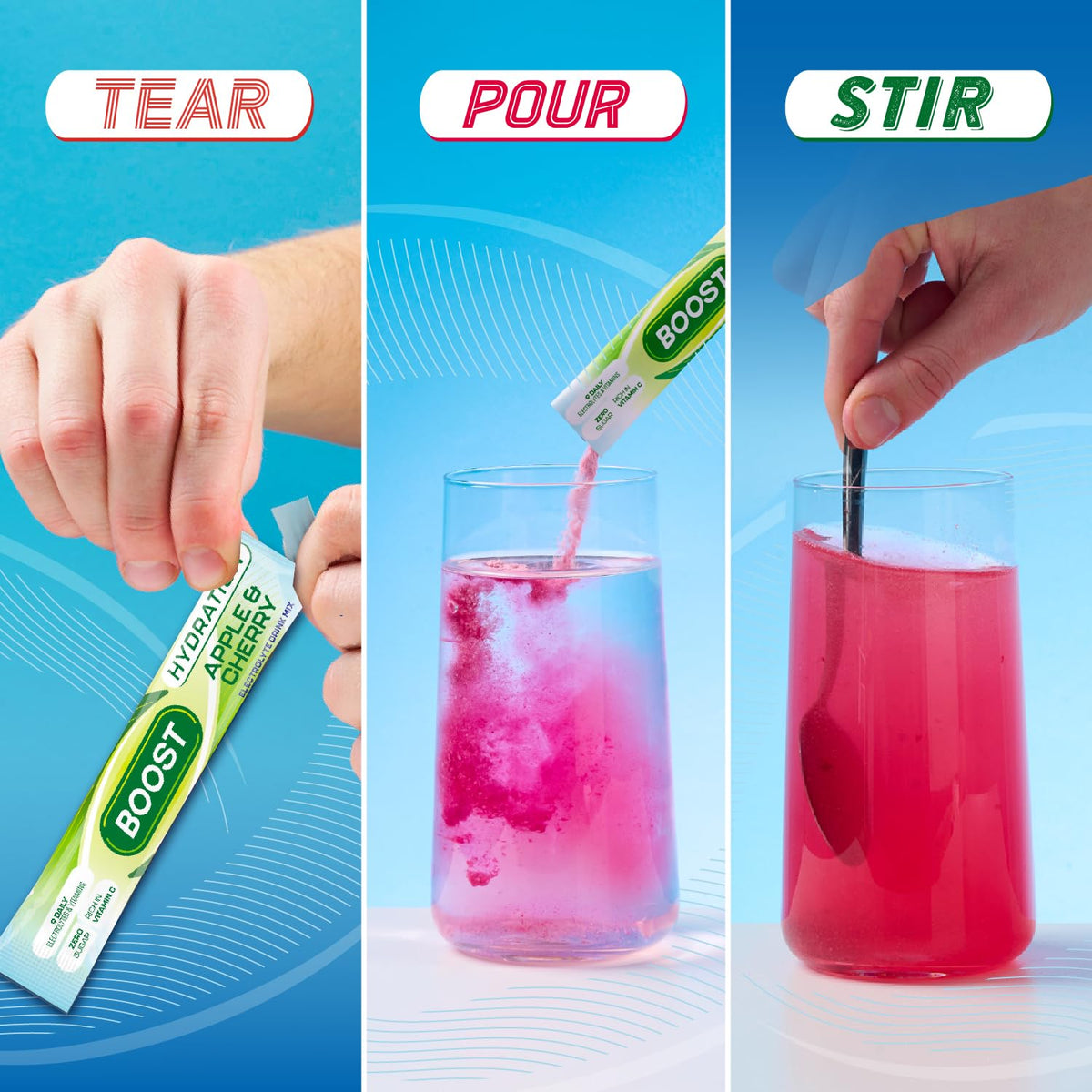 Boost Hydration Powder Apple Cherry - Zero Sugar Electrolytes | 15 x 7g Sachets 4
