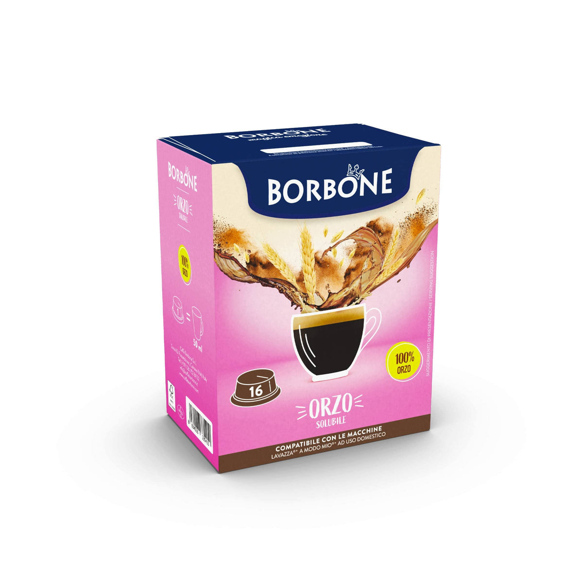 Caffè Borbone Soluble Barley Capsules - 96 Count | Compatible with Lavazza A Modo Mio