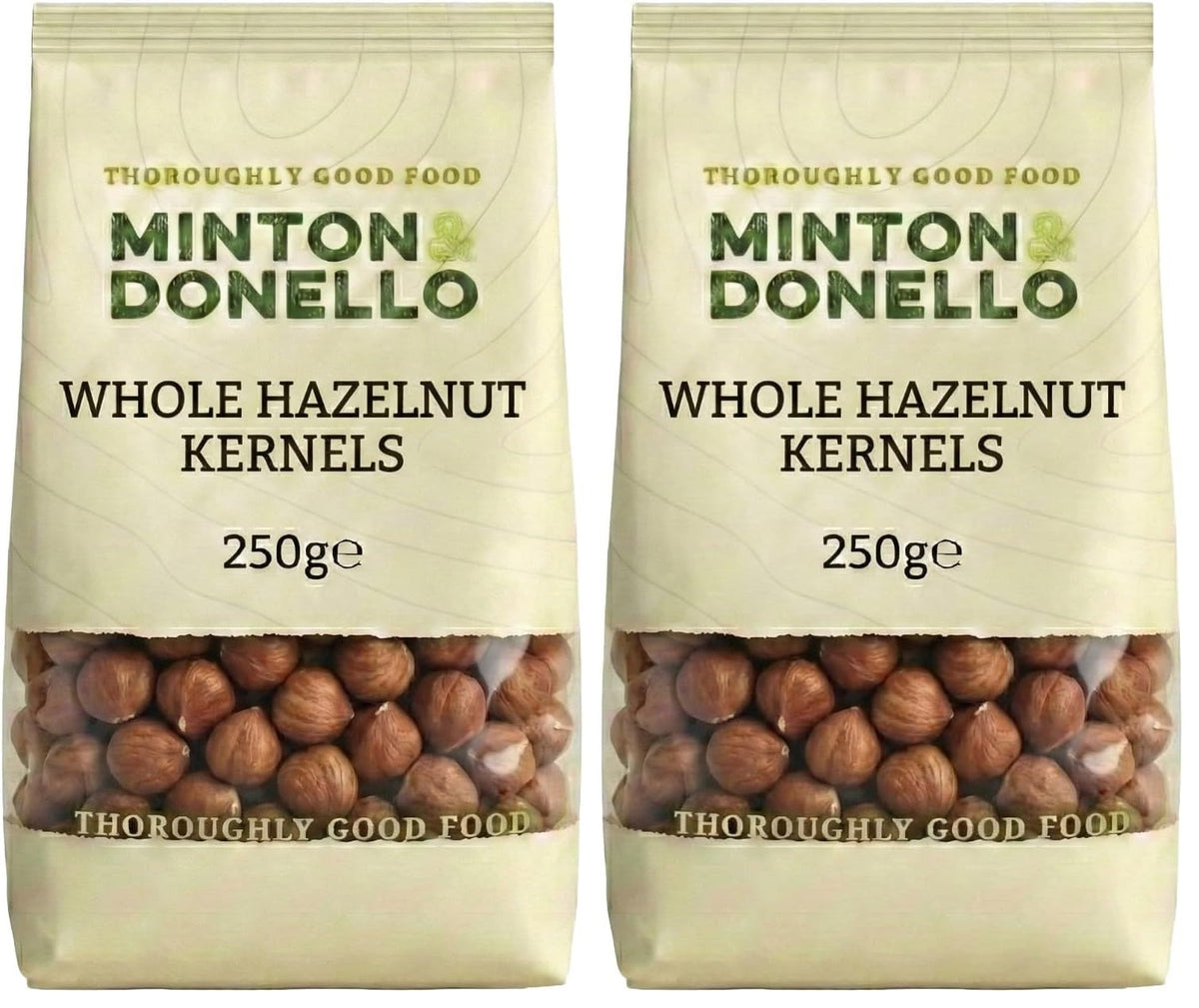 Minton & Donello Organic Whole Hazelnuts - 250g Bag | Natural Snack | Baking Ingredient