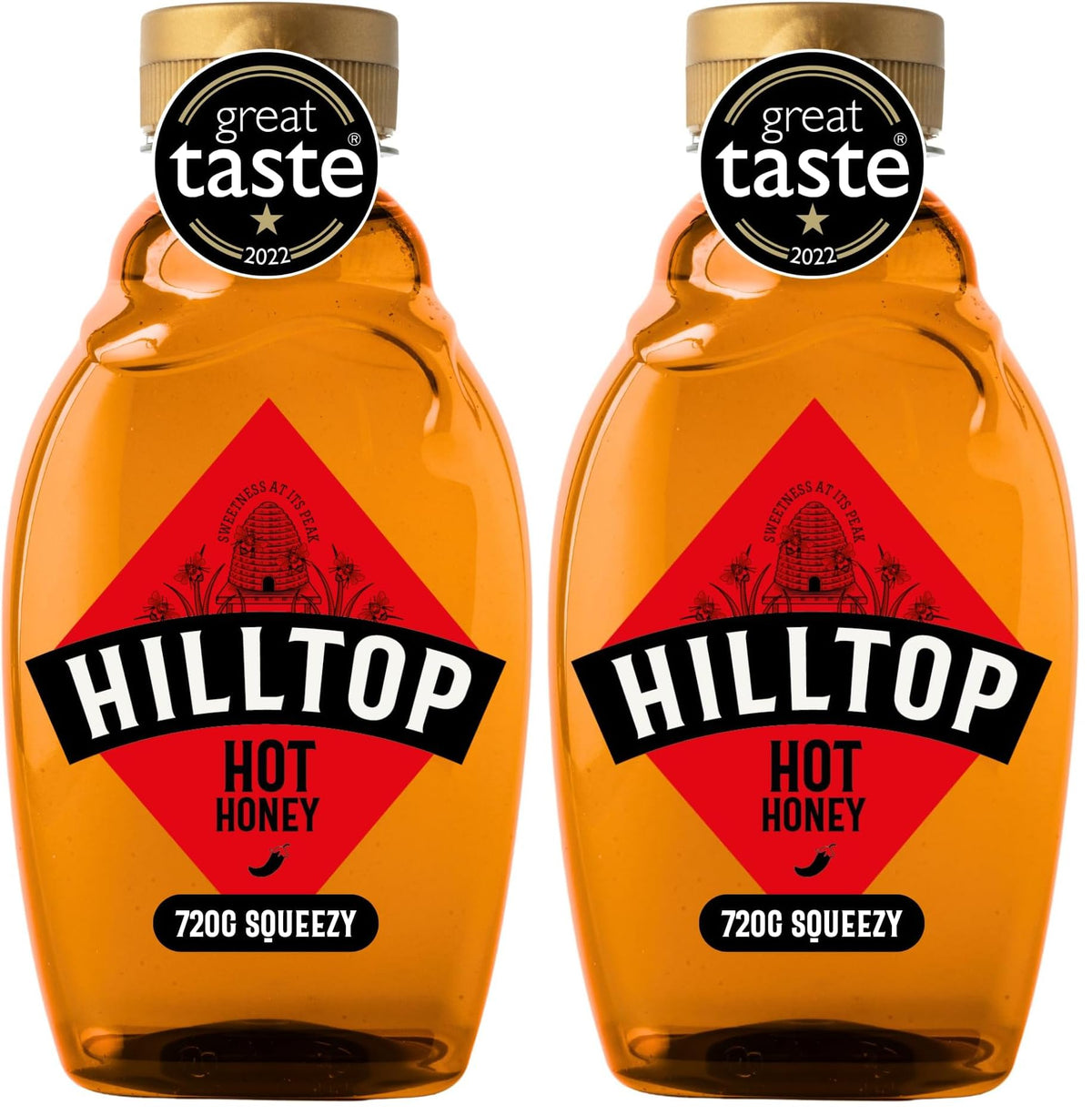 Hilltop Honey Hot Honey - Sweet Heat Infusion | 720g Pack of 2