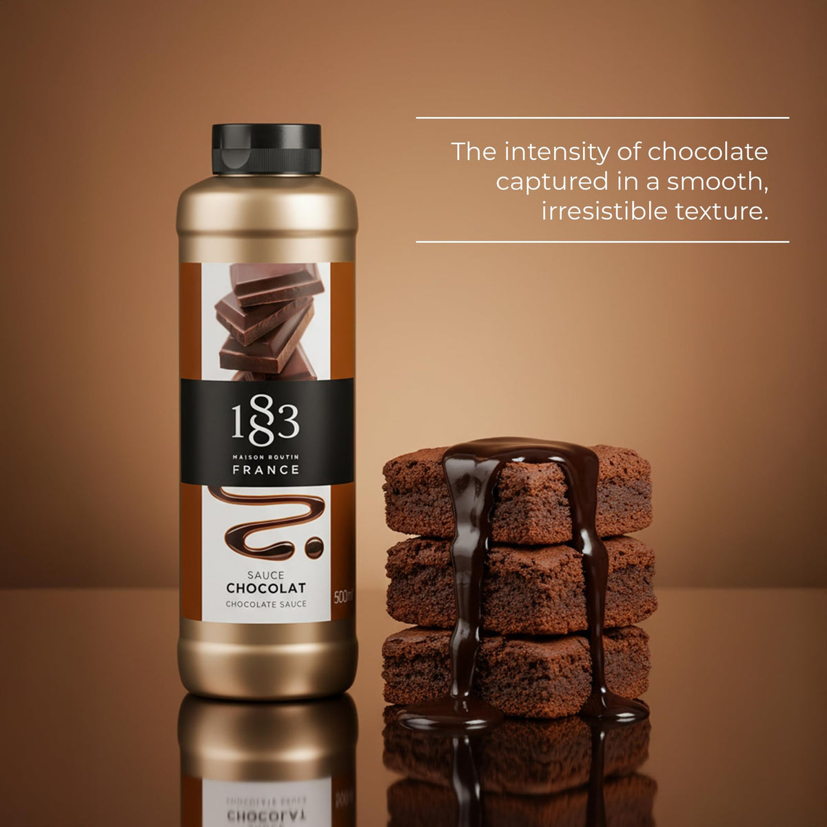 1883 Maison Routin Chocolate Sauce - Rich Cocoa Blend, 500ml Squeeze Bottle (Pack of 2) 3
