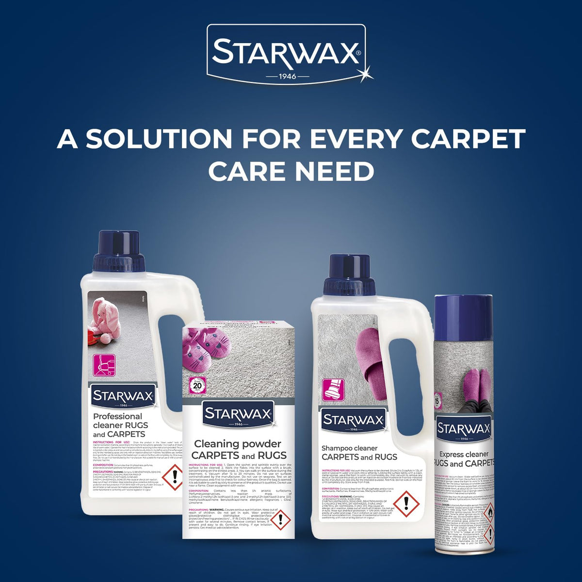 STARWAX Dry-Cleaning Flakes for Carpets & Rugs - Cleans, Revives & Deodorises | 500g 5