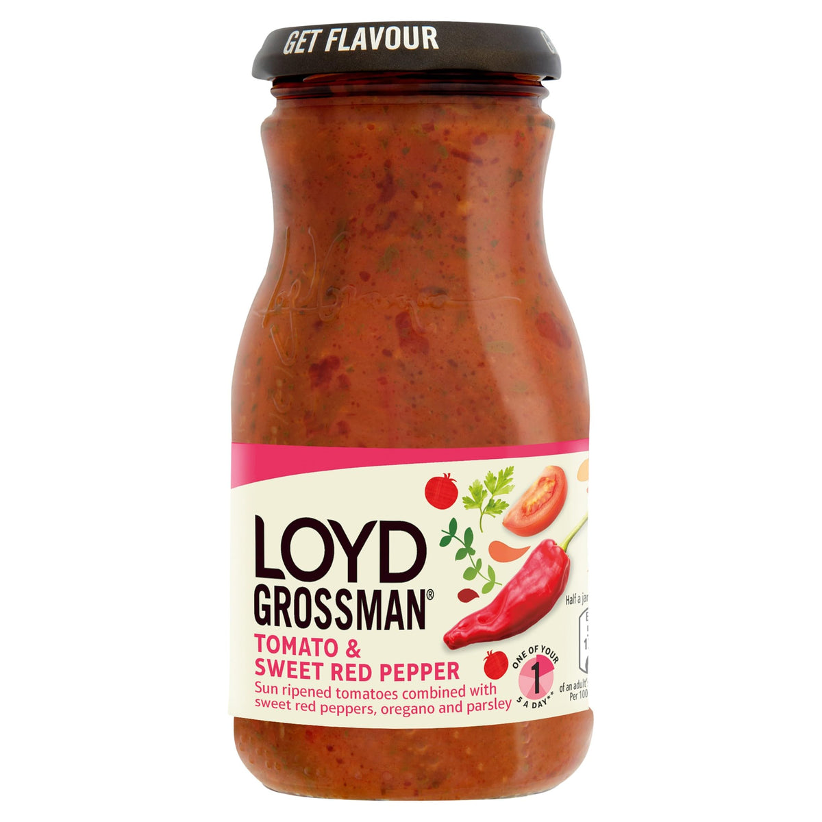 Loyd Grossman Italian Tomato & Red Pepper Pasta Sauce - 350g Jar 3