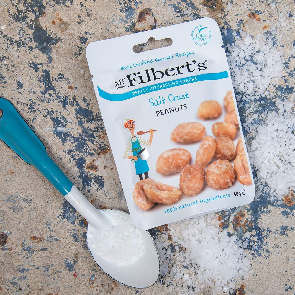Mr Filbert's Salt Crust Peanuts - Hot Air Roasted, Sea Salted | 20 x 40g 3