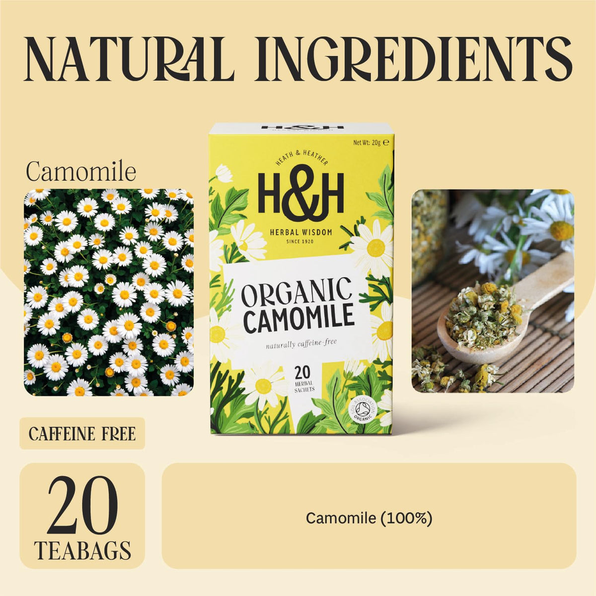 Heath & Heather Organic Camomile Tea - Promotes Relaxation & Supports Digestion | 20 Count 2