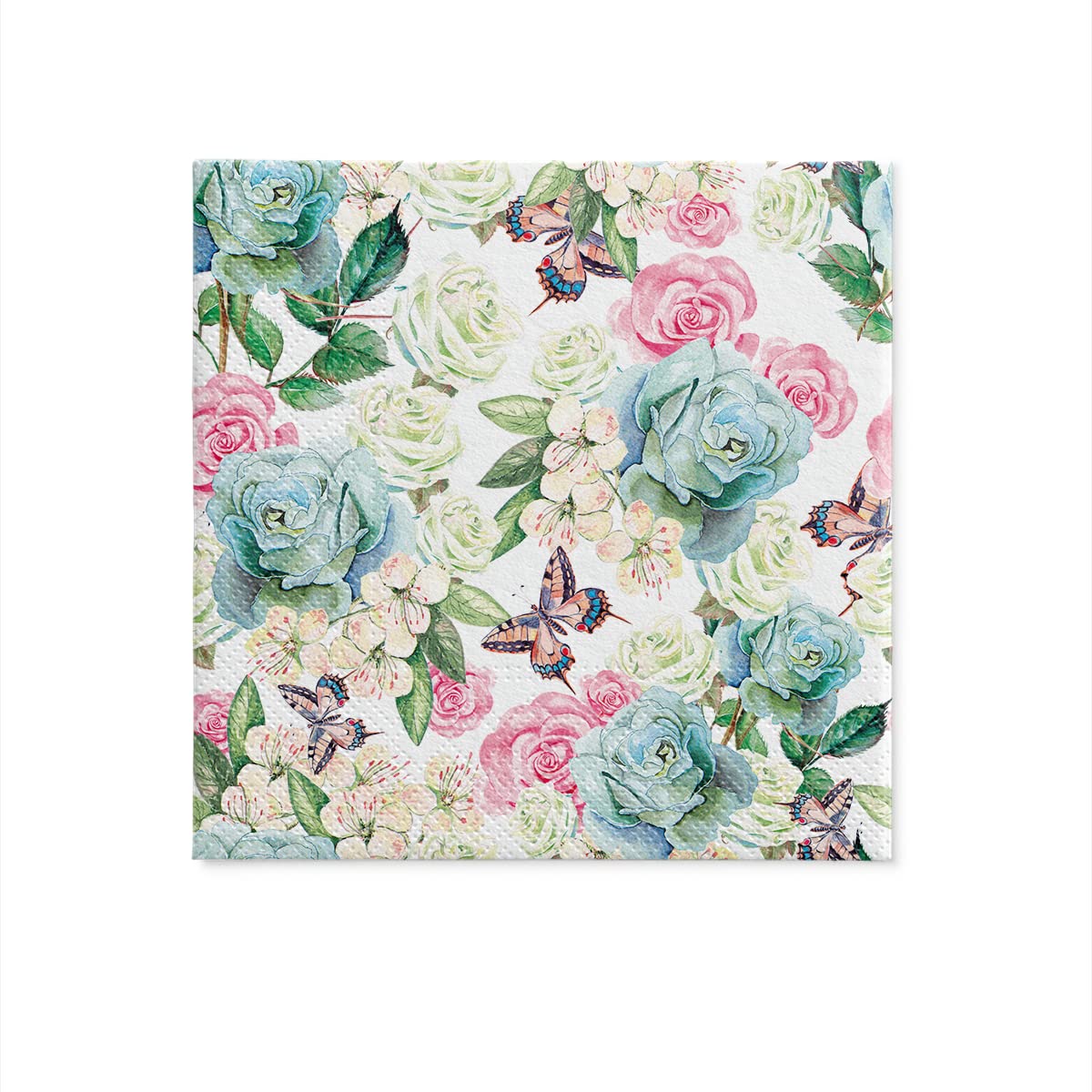 PAW Decor Collection Powder Garden Napkins - 3-Ply Silk Paper, 33 x 33 cm, 20 Pack 3