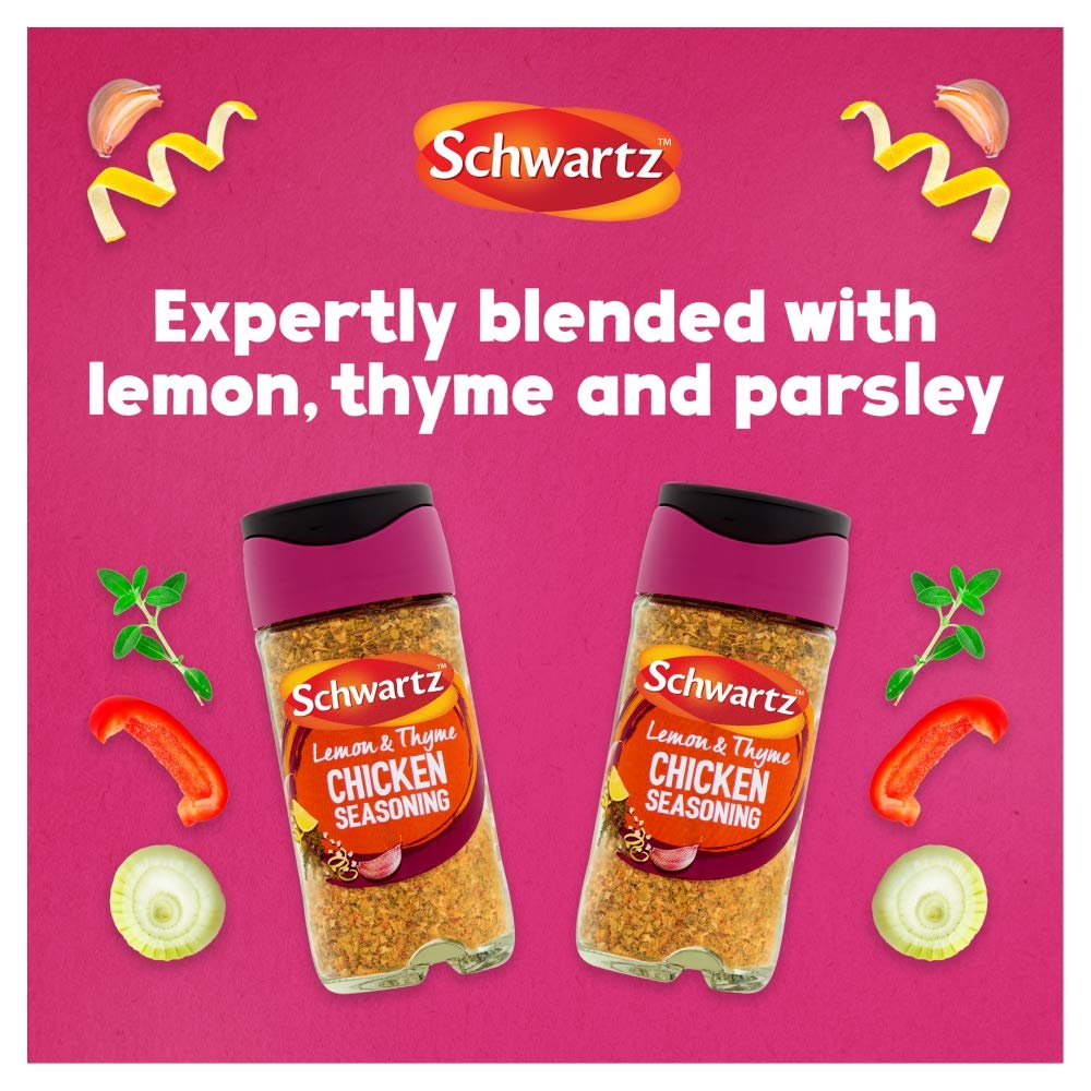 Schwartz Lemon and Thyme Chicken Seasoning - 43g Jar (Pack of 6)