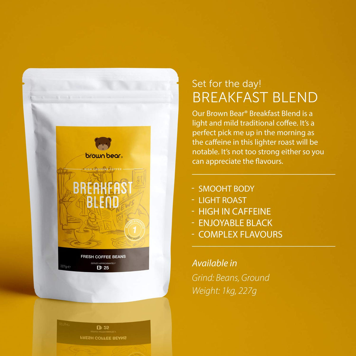 Brown Bear Breakfast Blend - Light Roast Ground Coffee | 227g | For French Press, Drip, V60 5