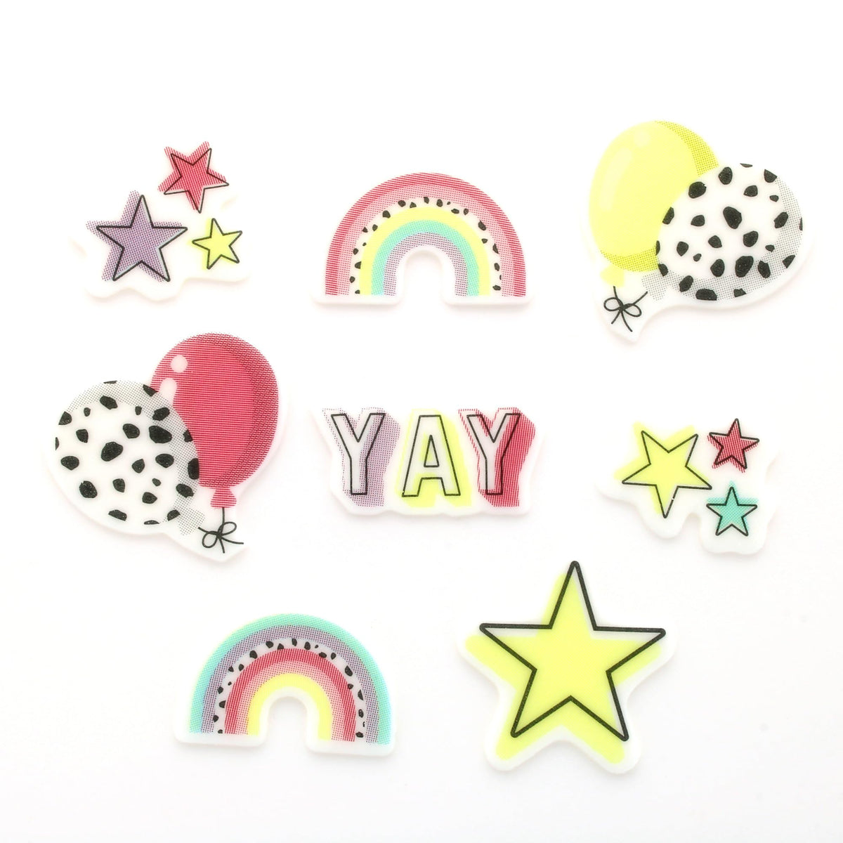 Culpitt Rainbow & Balloon Edible Cupcake Toppers - 32 Pack